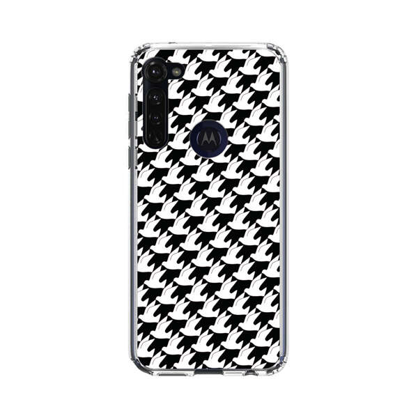 Classic Black and White Houndstooth Pattern Motorola Moto G Stylus (2020) Case