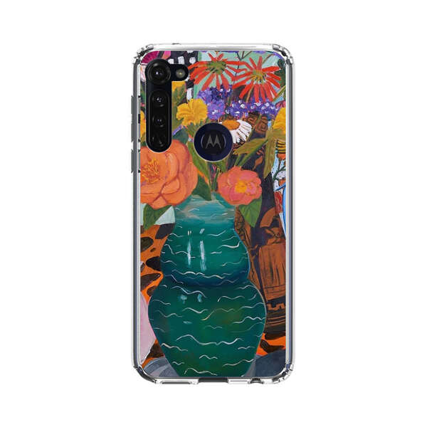 Colorful Still Life with Flower Vases and Shell Motorola Moto G Stylus (2020) Case
