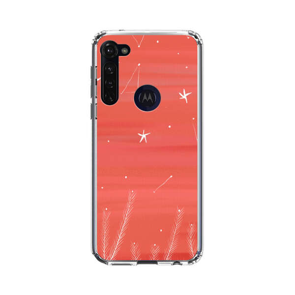 Coral Night Sky with Stars and Plants Motorola Moto G Stylus (2020) Case