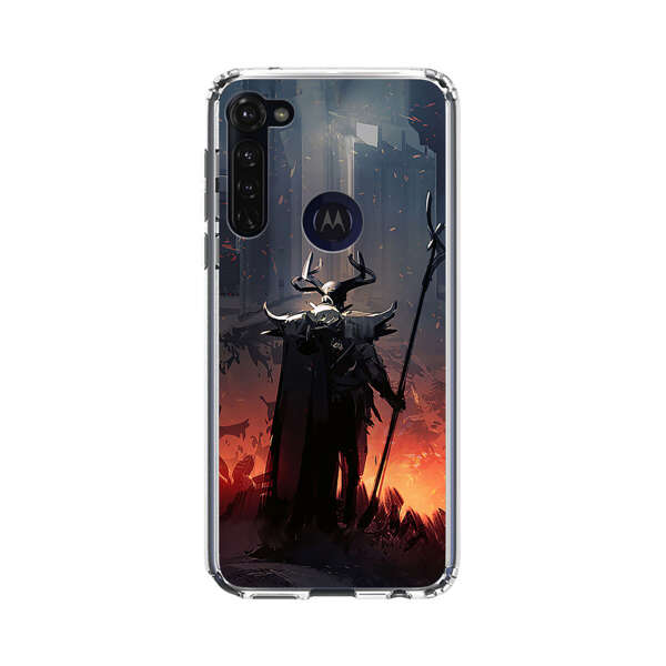 Dark Fantasy Warrior with Horned Helmet Motorola Moto G Stylus (2020) Case