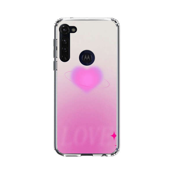 Pink Glowing Heart Love Sparkle Motorola Moto G Stylus (2020) Case