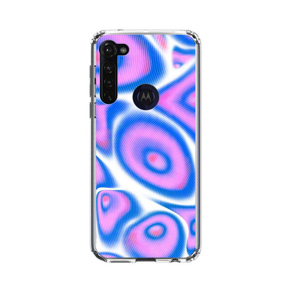 Vibrant Abstract Pink and Blue Swirl Pattern Motorola Moto G Stylus (2020) Case