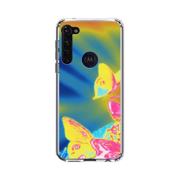 Vibrant Colorful Neon Butterflies Abstract Motorola Moto G Stylus (2020) Case