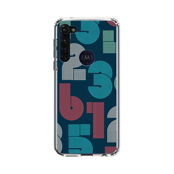 Vibrant Seamless Pattern of Colorful Stylized Numbers Motorola Moto G Stylus (2020) Case