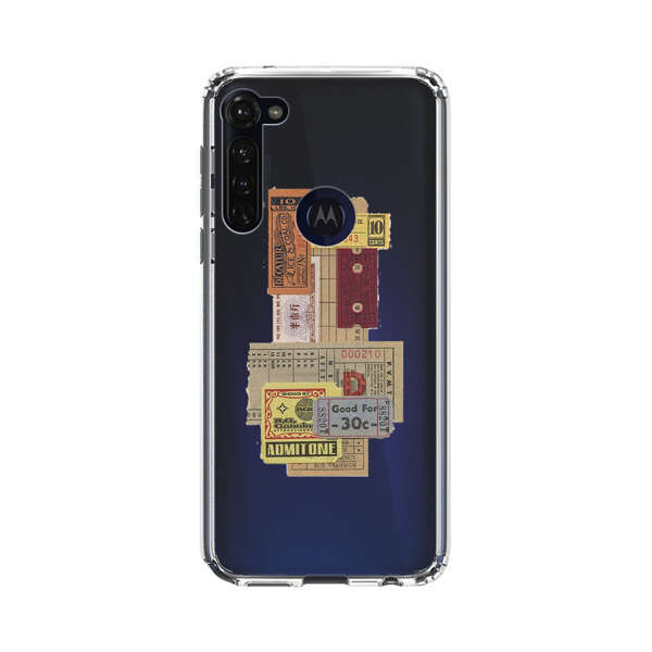 Vintage Admission and Raffle Tickets Collage Motorola Moto G Stylus (2020) Case
