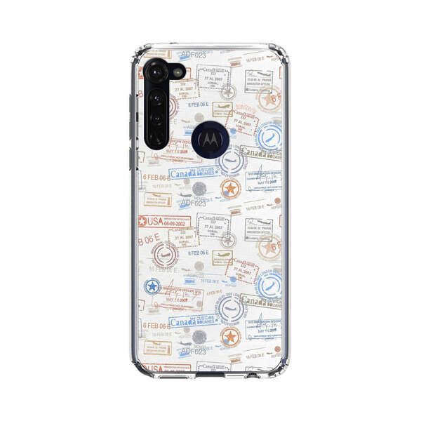 Vintage Passport Stamps Pattern Motorola Moto G Stylus (2020) Case