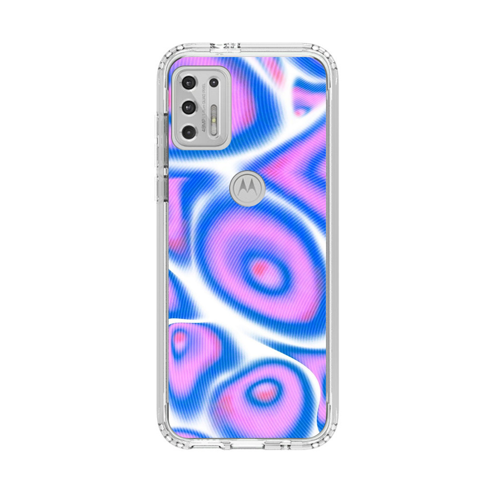 Vibrant Abstract Pink and Blue Swirl Pattern Motorola Moto G Stylus (2021) Case