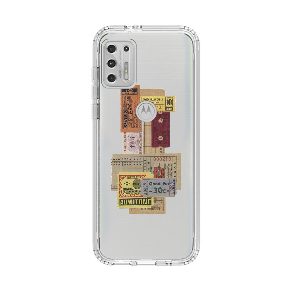 Vintage Admission and Raffle Tickets Collage Motorola Moto G Stylus (2021) Case