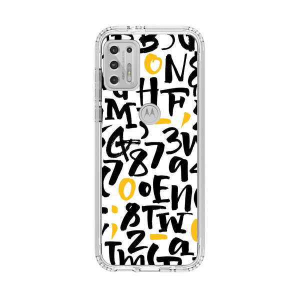 Abstract Typography Letter Number Pattern Motorola Moto G Stylus (2021) Case