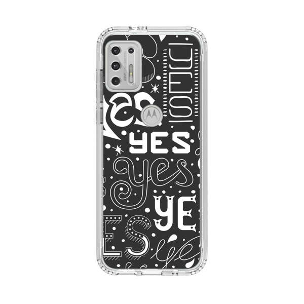Bold Playful Typography Yes Pattern Motorola Moto G Stylus (2021) Case