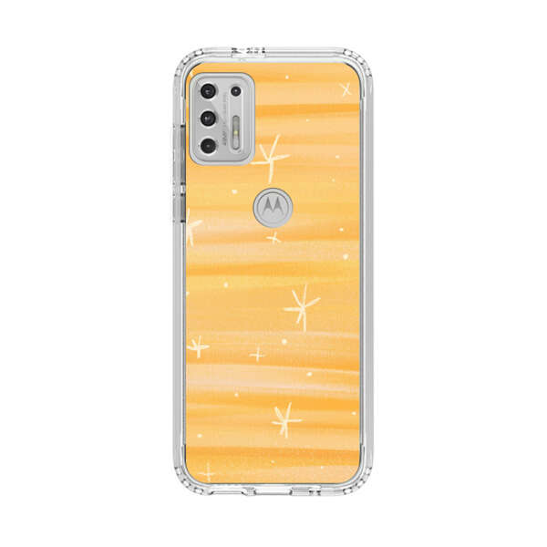 Bright Orange Star Pattern Motorola Moto G Stylus (2021) Case