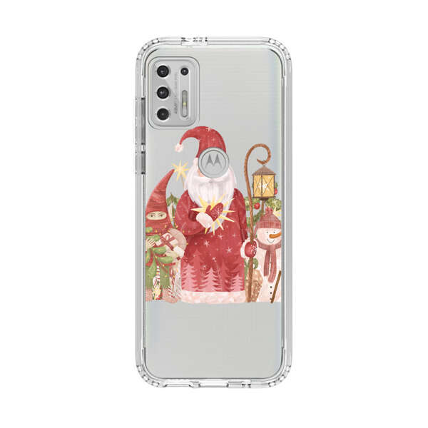Christmas Santa Elf Snowman Festive Illustration Motorola Moto G Stylus (2021) Case