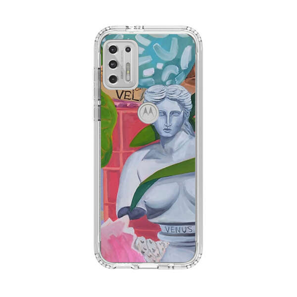 Classical Venus Bust with Green Leaves and Vibrant Vases Motorola Moto G Stylus (2021) Case
