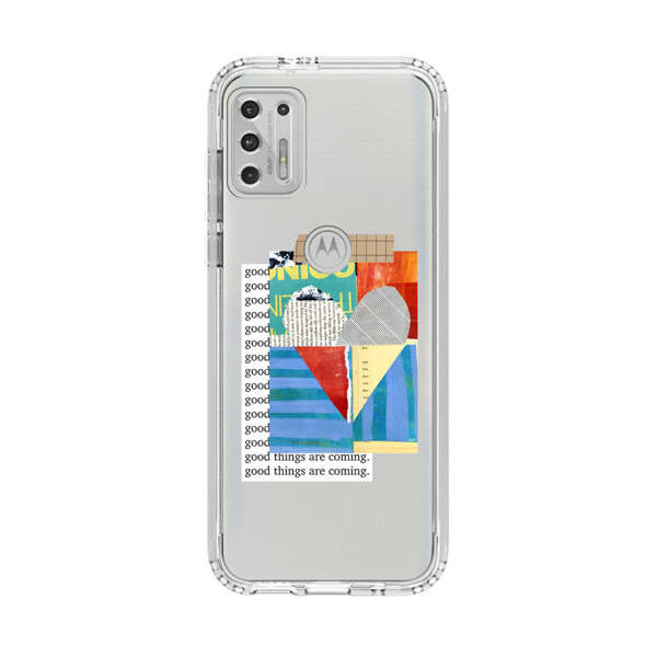 Colorful Abstract Collage with Geometric Shapes Motorola Moto G Stylus (2021) Case