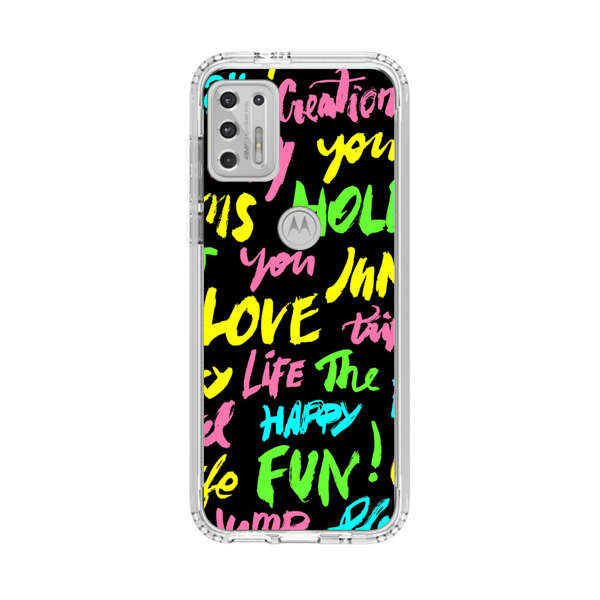 Colorful Positive Motivational Words Pattern Motorola Moto G Stylus (2021) Case