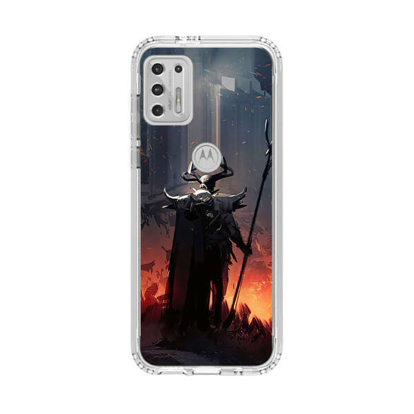 Dark Fantasy Warrior with Horned Helmet Motorola Moto G Stylus (2021) Case
