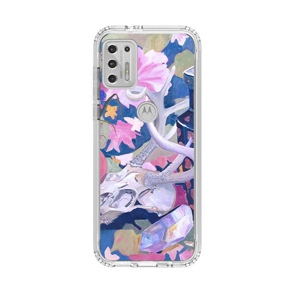 Floral Ornate Vases with Antlers Skull and Crystal Motorola Moto G Stylus (2021) Case