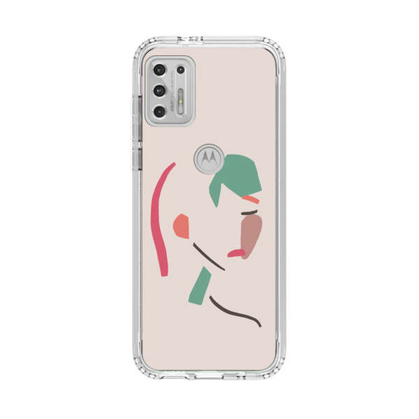 Minimalist Abstract Line Art Woman Face Motorola Moto G Stylus (2021) Case