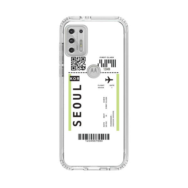 Minimalist Seoul Boarding Pass Motorola Moto G Stylus (2021) Case