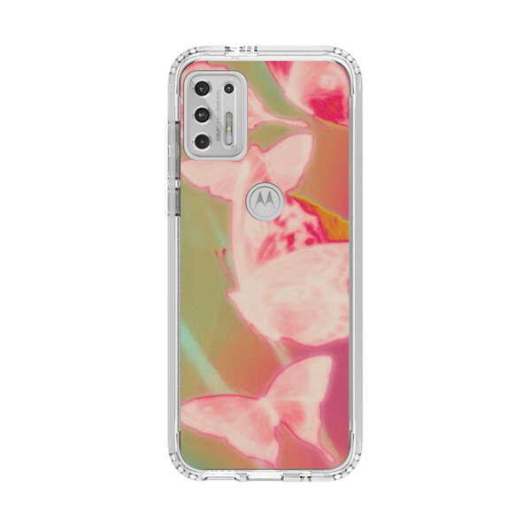Pink Butterflies Dreamy Colorful Background Motorola Moto G Stylus (2021) Case