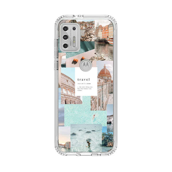 Travel Scenic Collage with Landmarks and Coastline Motorola Moto G Stylus (2021) Case