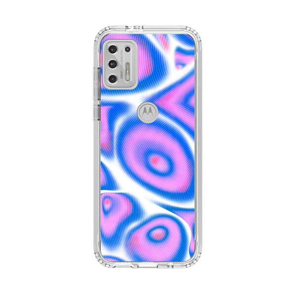 Vibrant Abstract Pink and Blue Swirl Pattern Motorola Moto G Stylus (2021) Case