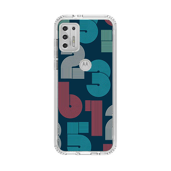 Vibrant Seamless Pattern of Colorful Stylized Numbers Motorola Moto G Stylus (2021) Case