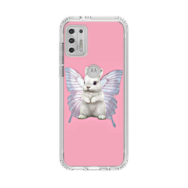 White Bunny with Butterfly Wings Motorola Moto G Stylus (2021) Case