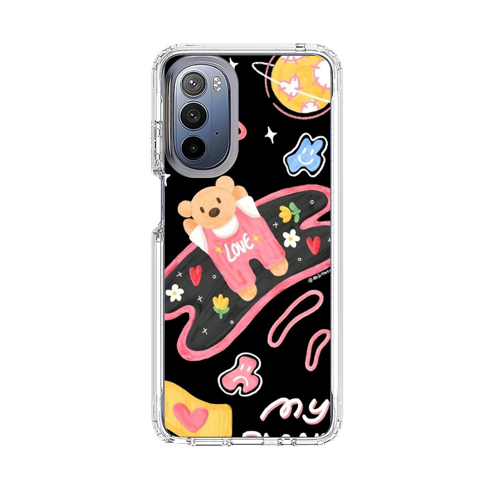Cute Teddy Bear Love Space Design Motorola Moto G Stylus (2022) Case