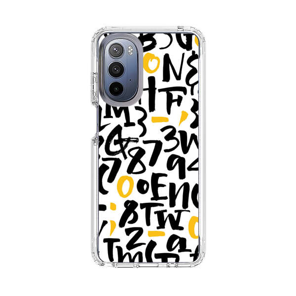 Abstract Typography Letter Number Pattern Motorola Moto G Stylus (2022) Case