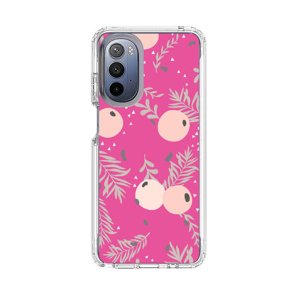 Berries Floral Pattern Pink Background Motorola Moto G Stylus (2022) Case