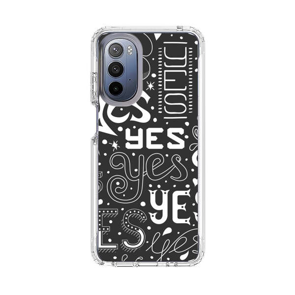 Bold Playful Typography Yes Pattern Motorola Moto G Stylus (2022) Case