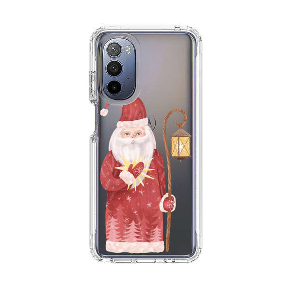 Charming Santa Claus Holding Glowing Heart and Lantern Motorola Moto G Stylus (2022) Case