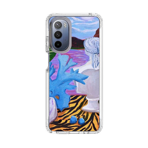Classical Statues and Tropical Plants by the Ocean Motorola Moto G Stylus (2022) Case