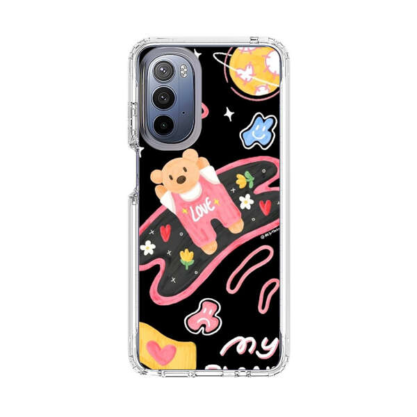 Cute Teddy Bear Love Space Design Motorola Moto G Stylus (2022) Case