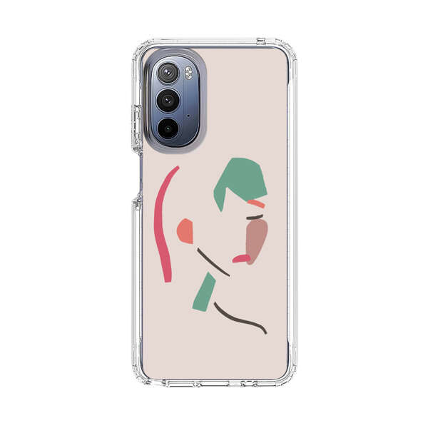Minimalist Abstract Line Art Woman Face Motorola Moto G Stylus (2022) Case