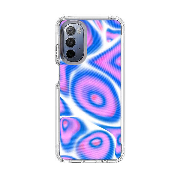 Vibrant Abstract Pink and Blue Swirl Pattern Motorola Moto G Stylus (2022) Case