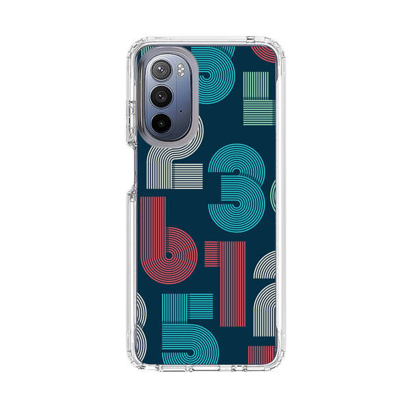 Vibrant Seamless Pattern of Colorful Stylized Numbers Motorola Moto G Stylus (2022) Case