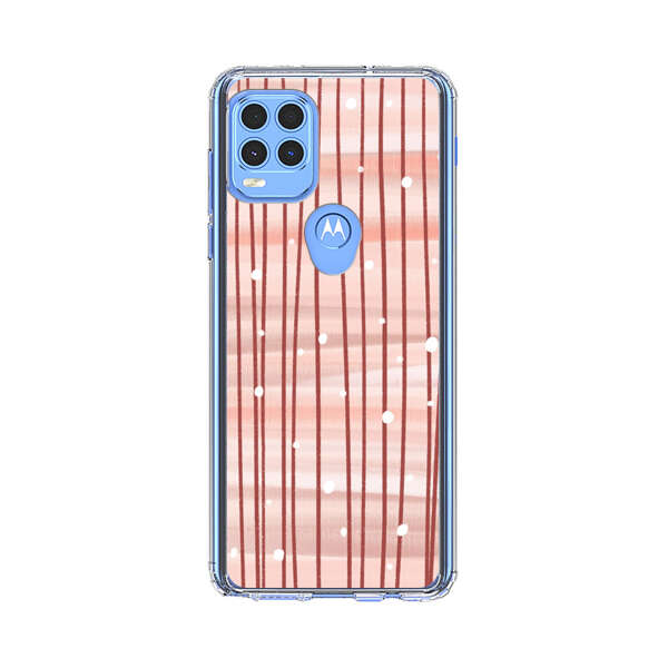 Abstract Vertical Lines Pink Pattern Motorola Moto G Stylus 5G (2021) Case