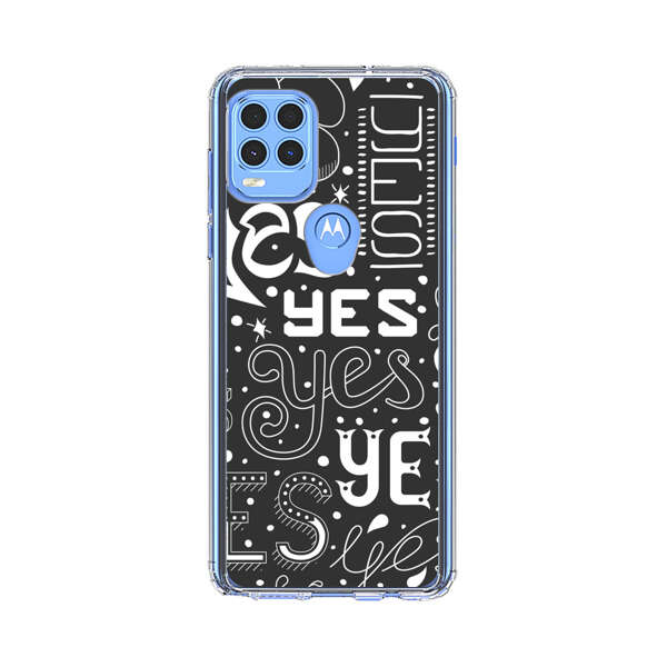 Bold Playful Typography Yes Pattern Motorola Moto G Stylus 5G (2021) Case