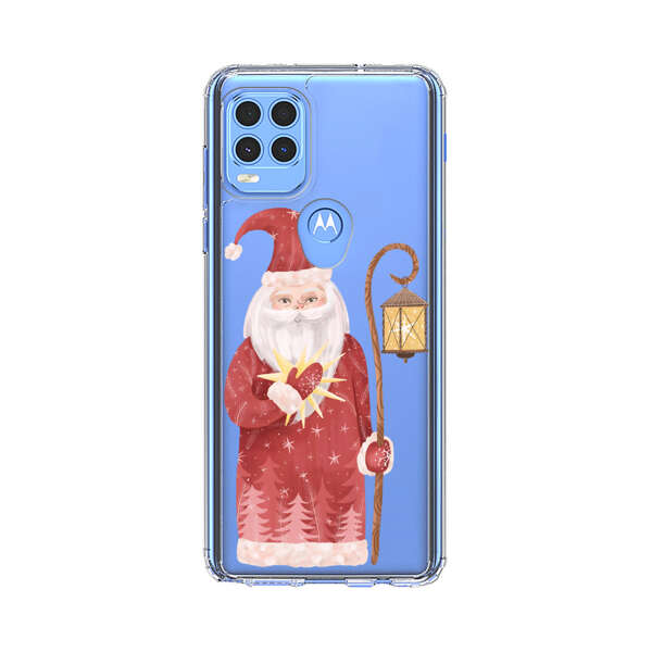 Charming Santa Claus Holding Glowing Heart and Lantern Motorola Moto G Stylus 5G (2021) Case