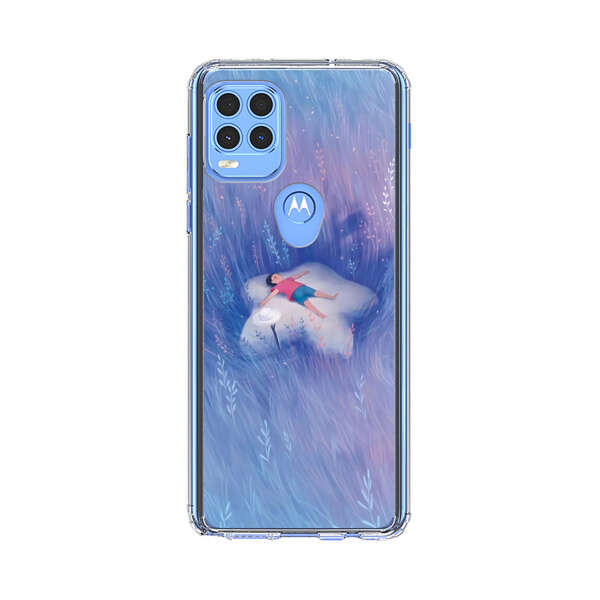 Child Relaxing in Dreamy Field Motorola Moto G Stylus 5G (2021) Case