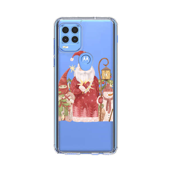 Christmas Santa Elf Snowman Festive Illustration Motorola Moto G Stylus 5G (2021) Case