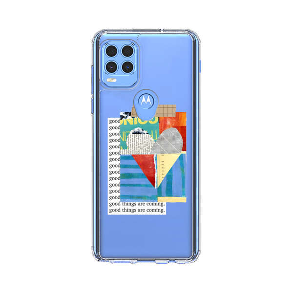 Colorful Abstract Collage with Geometric Shapes Motorola Moto G Stylus 5G (2021) Case