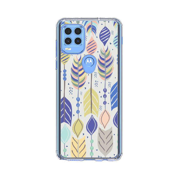 Colorful Feathers Pattern Pastel Motorola Moto G Stylus 5G (2021) Case