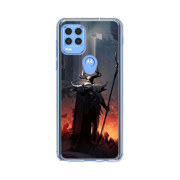 Dark Fantasy Warrior with Horned Helmet Motorola Moto G Stylus 5G (2021) Case