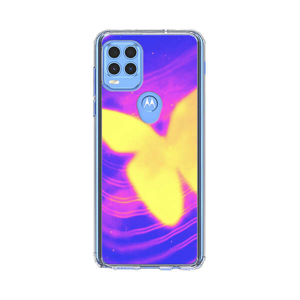 Glowing Purple and Yellow Butterflies Motorola Moto G Stylus 5G (2021) Case