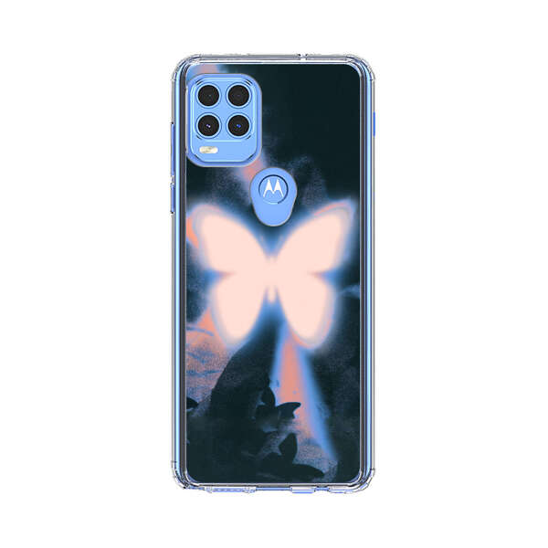 Glowing White Butterfly Motorola Moto G Stylus 5G (2021) Case