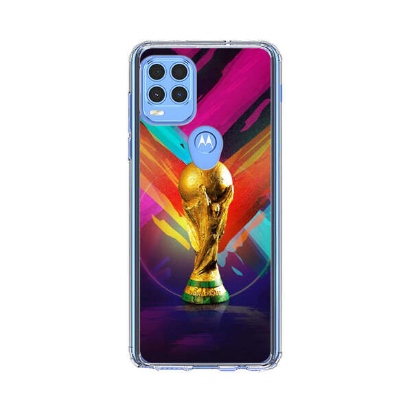 Golden Soccer Trophy with Colorful Abstract Background Motorola Moto G Stylus 5G (2021) Case