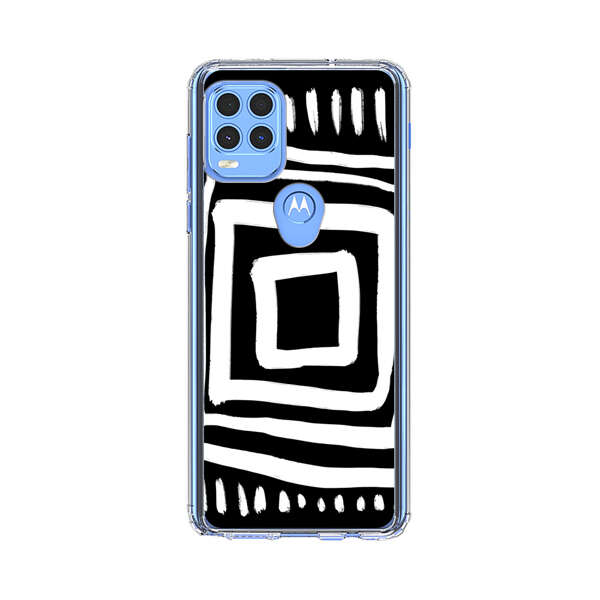 Minimalist Geometric Black and White Design Motorola Moto G Stylus 5G (2021) Case